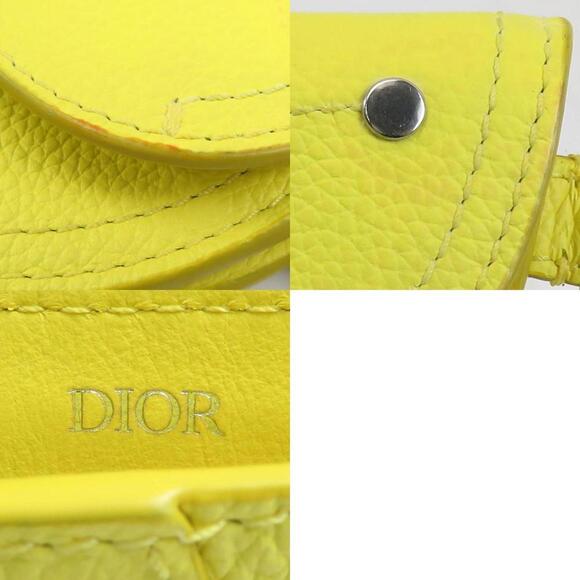 DIOR Yellow Leather Pouch - Picture 5 of 5